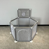 IMBABY Baby Playpen Hexagon Baby Activity Fence Large Baby Playground Basketball Playpen for Babies Ball Pit Children Park