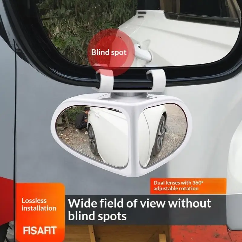 360 Adjustable Wide Angle Car Blind Spot Mirror Front Rear Wheel Reverse Parking