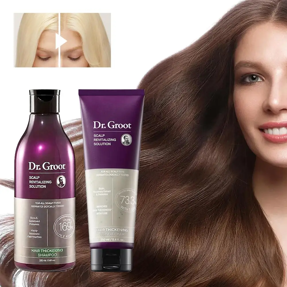 Dr. Groot Revitalisierende Lösung - Reinigendes Shampoo, Haarverdichtender Conditioner, Kopfhautpflege-Essenzöl, Tiefenwirksame Feuchtigkeitspflege – Detail 3