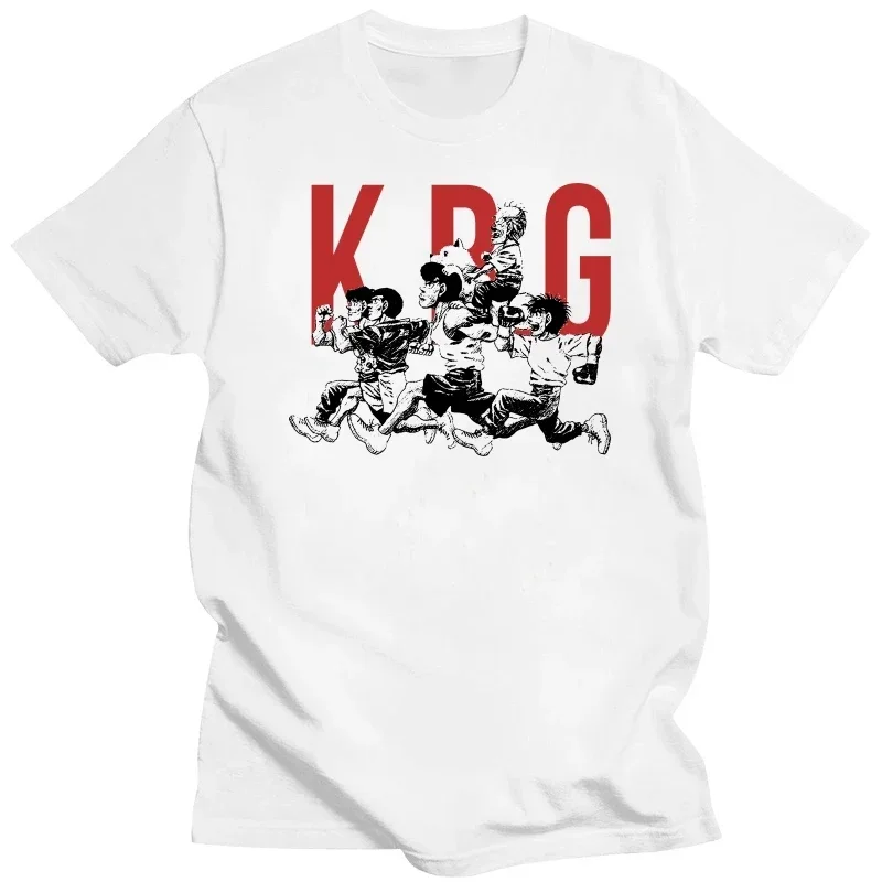 Loose Printing 100% Cotton Mens Short-Sleeved Men T Shirts Stylish T-Shirts Classic K.B.G Team Hajime No Ippo Tee Shirts