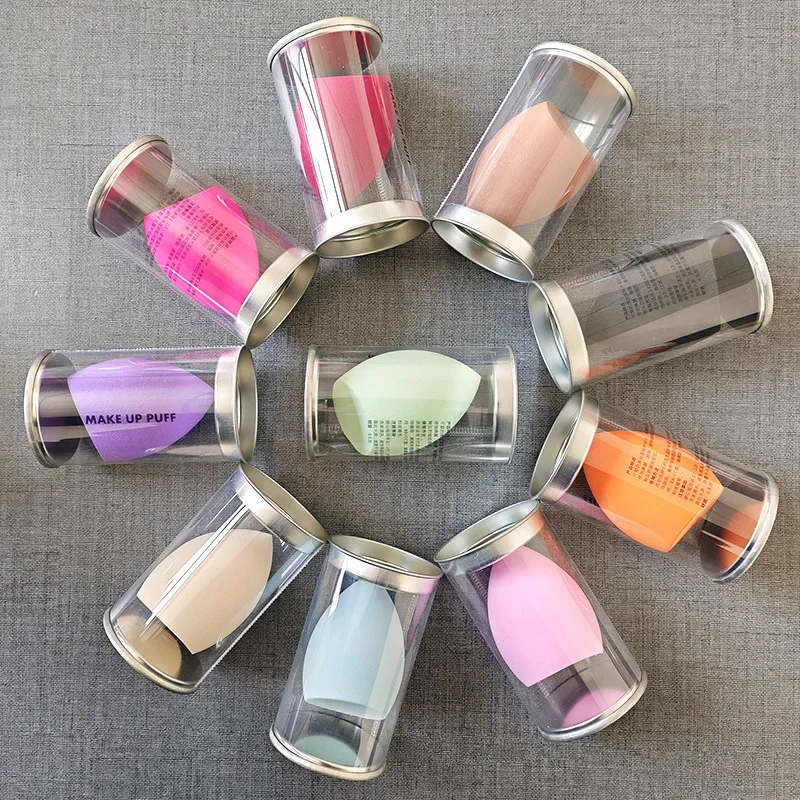 4 pçs menina maquiagem esponja pó puff seco molhado combinado beleza fundação ferramentas cosméticos bola pó puff chanfrado corte compõem esponja