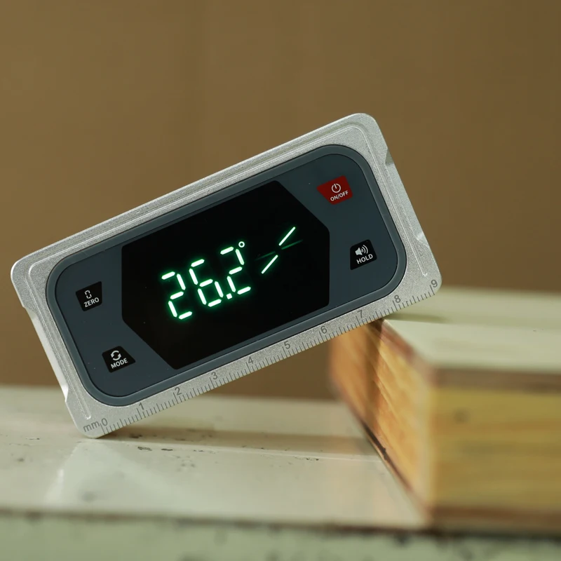 Touch Screen Dual-Axis Inclinometer Digital Angle Finder Protractor V-Groove Magnetic Base With Buzzer Alarm Digital Bevel Level
