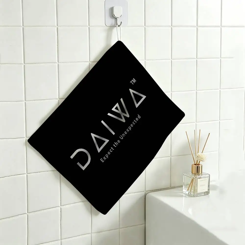 D-DaiwaS Fishing Logo Handtuch aus Polyester-Baumwolle, zum Aufhängen, langlebig für den Einsatz im Haushalt, im Restaurant, in der Toilette – Detail 7