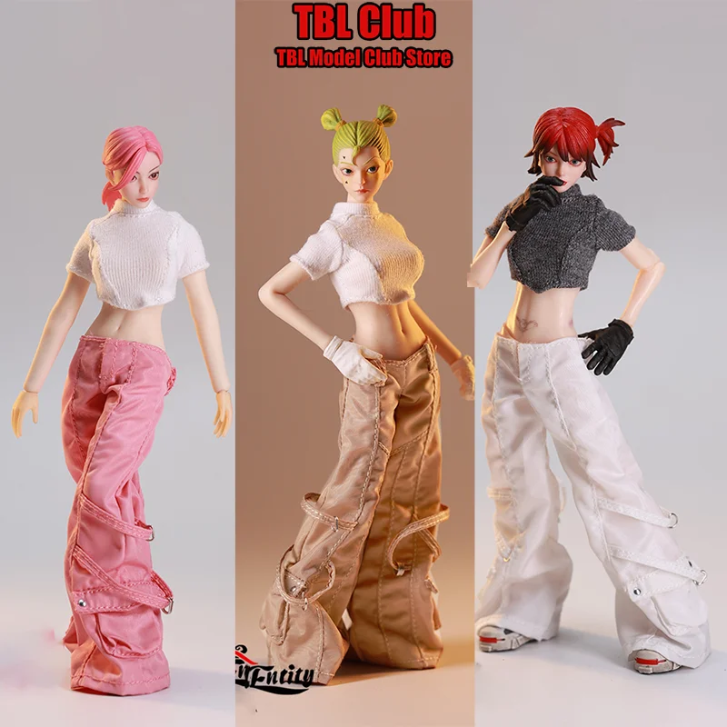 ACG-49 1/12 Schaal Wijde Pijpen Cargo Broek Slim Fit Korte Tops Smart Werkkleding Set Vrouwelijke Kleding Voor 6-inch Action Figure Soldaat