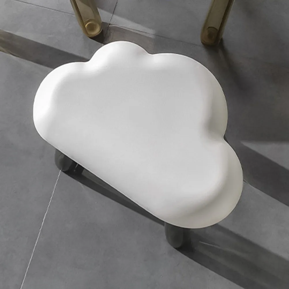 Solid Small Low Stool Cloud Shape Household Shoe Changing Step Stool Sturdy Antislip Footstool Computer Chair