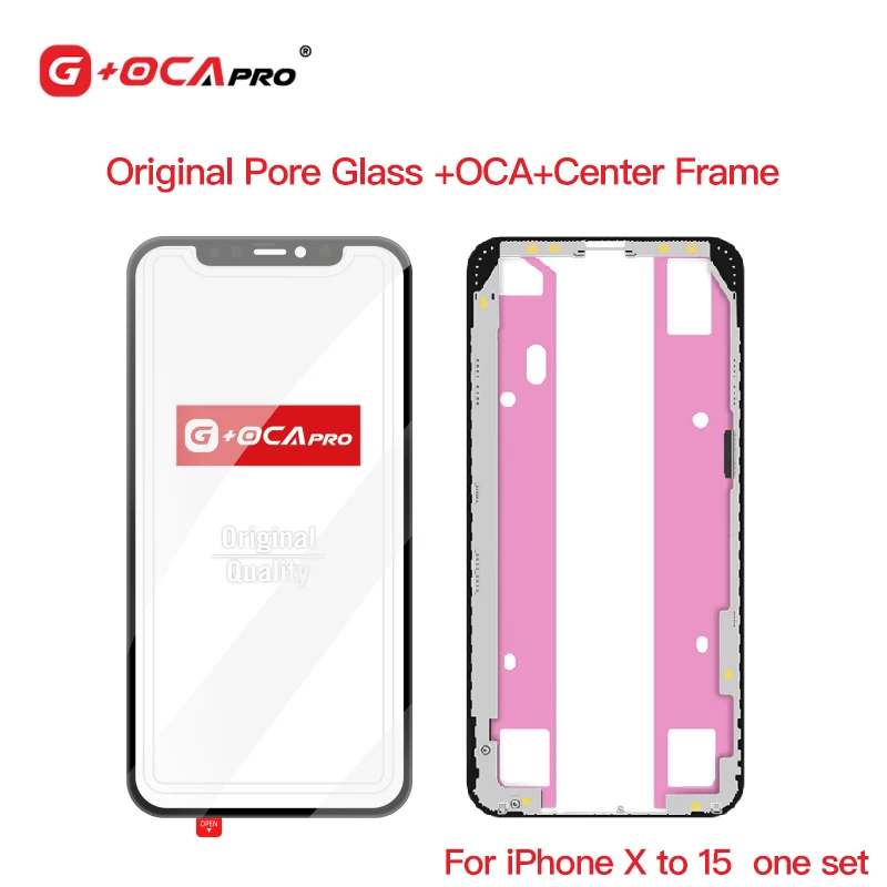 G + Oca Pro 1 Set Voor Iphone X Xs Max 11 12 13 14 15 Voorscherm Buitenste Glazen Oca Frame Met Vervanging Van Plakglas