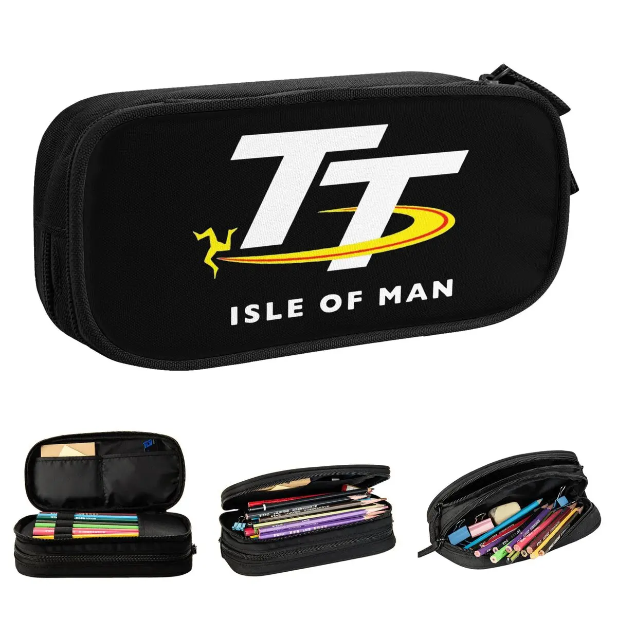 

Isle Of Man TT Races Manx пеналы с держателями для ручек студенческие большие школьные принадлежности для хранения подарочные пеналы