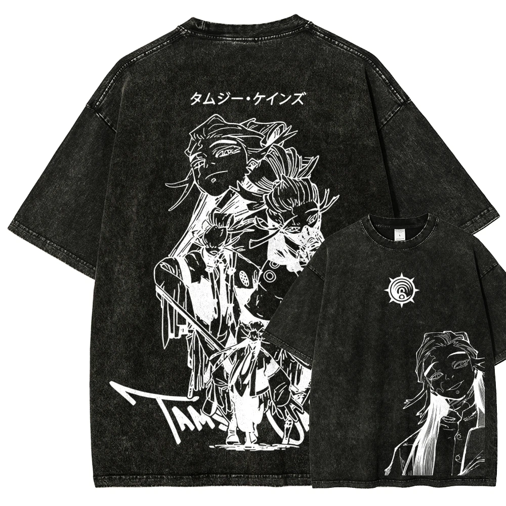 Gachiakuta hot product New Model Washed T-shirt personality Clothes Retro Fashion Streetwear Trendy Couples high quality Classic