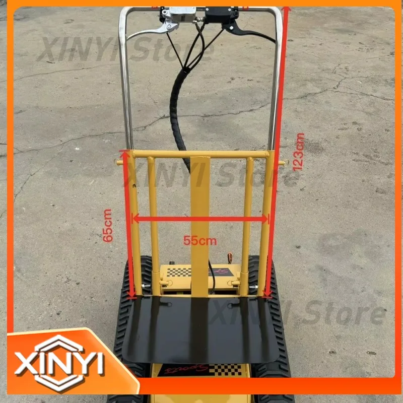 Electric Foldable Cargo Trolley Stair Climbing Crawler for Construction Carry Buckets Machine for Electric Hand Truck for