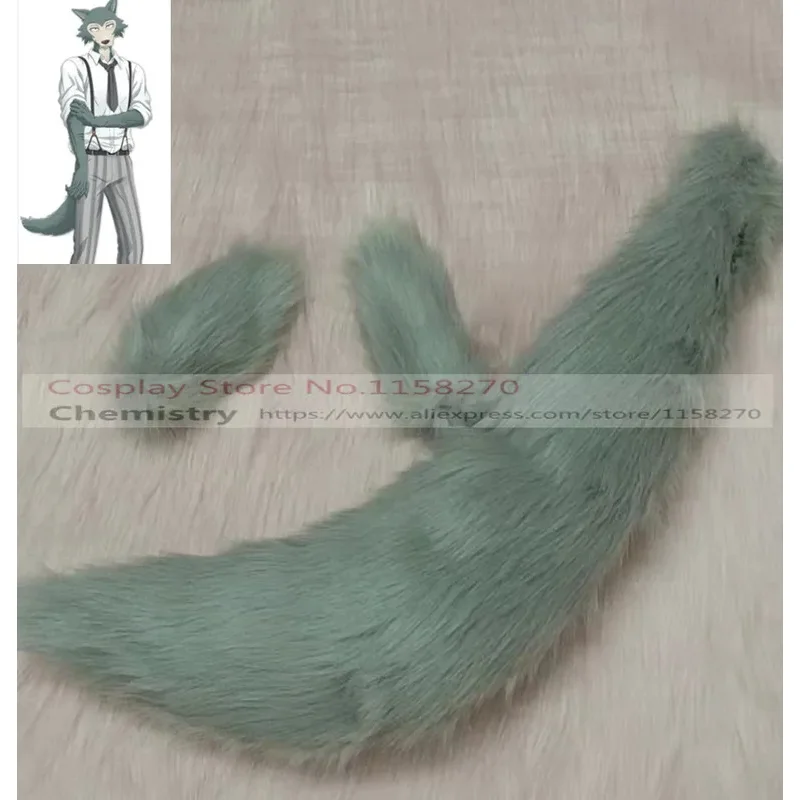 BEASTARS WOLF Legoshi Cosplay Telinga Ekor 55CM