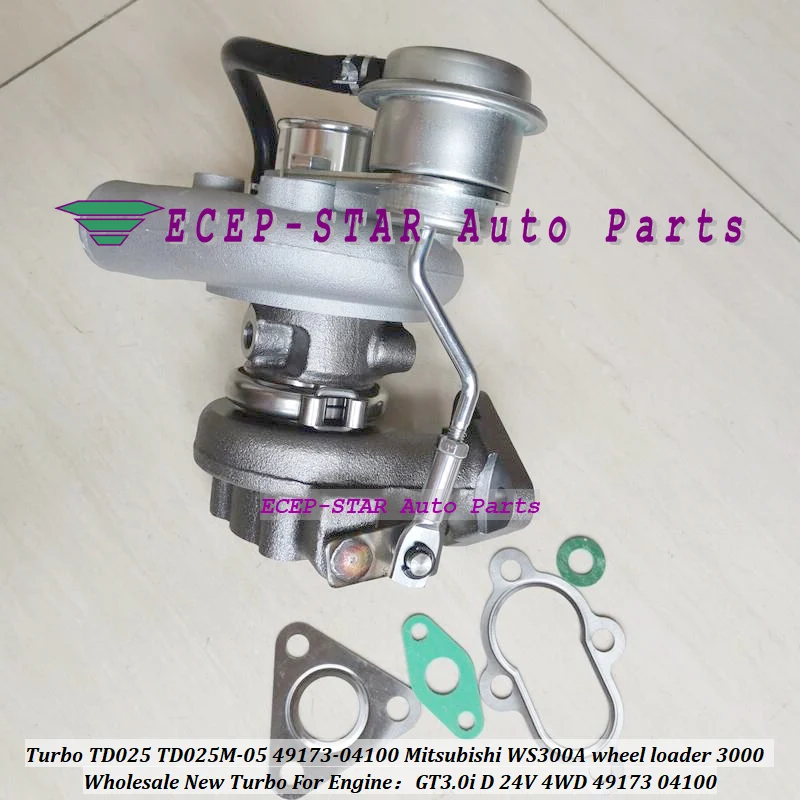 Turbo TD025 TD025M-05 49173-04100 49173 04100 4917304100 Turbocharger For Mitsubishi WS300A wheel loader 3000 GT3.0i 24V 4WD