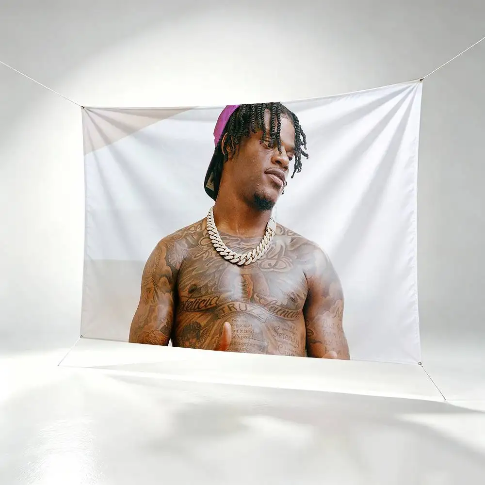 American Football L-Lamar Jackson Flags Wall Hanging Background Art Banner for Bedroom Home Outdoor Decor