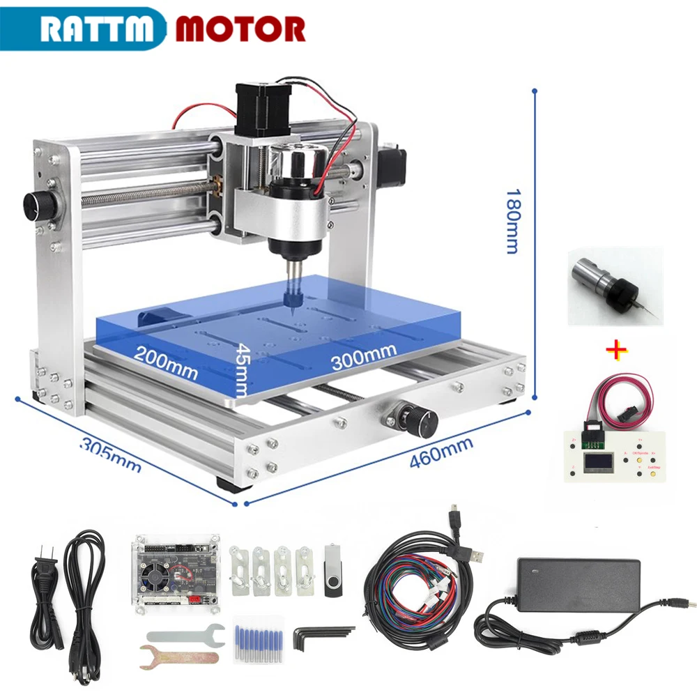 

【EU】DIY 3020 MAX CNC 3W 5W 10W 15W 20W Laser Engraver GRBL Control 3 Axis Engraving Machine PCB Milling Machine 2 in 1