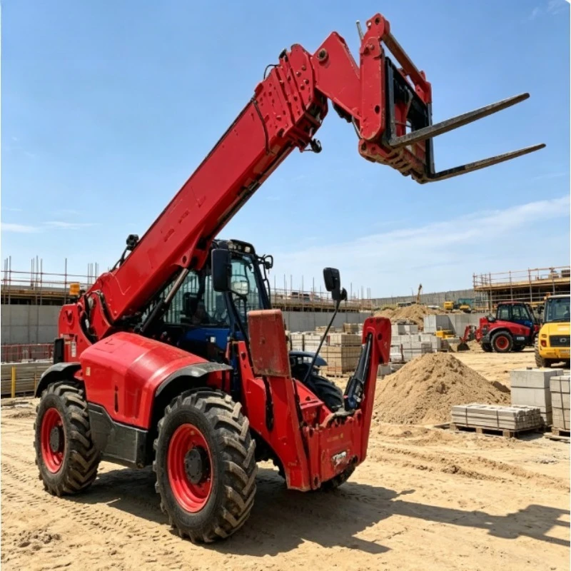 Customized Transporting Telehandler 538-60 Pallet Lift with 4WD Off-Road Solid Tires Single Stage 3m Fork Height
