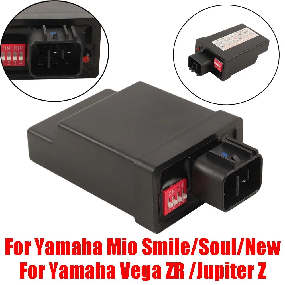 Ignição de limite de velocidade ajustável para motocicleta cdi com interruptor dip para yamaha mio sorriso 28d soul vega zr júpiter z ignição de corrida
