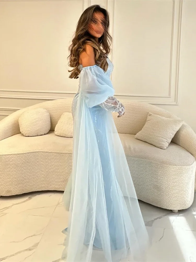 Prom Dress فساتين السهرة Sheath Strapless Formal Two-piece 2024 Women New Occasion Evening Gown Arab Saudi فستان حفلة موسيقية