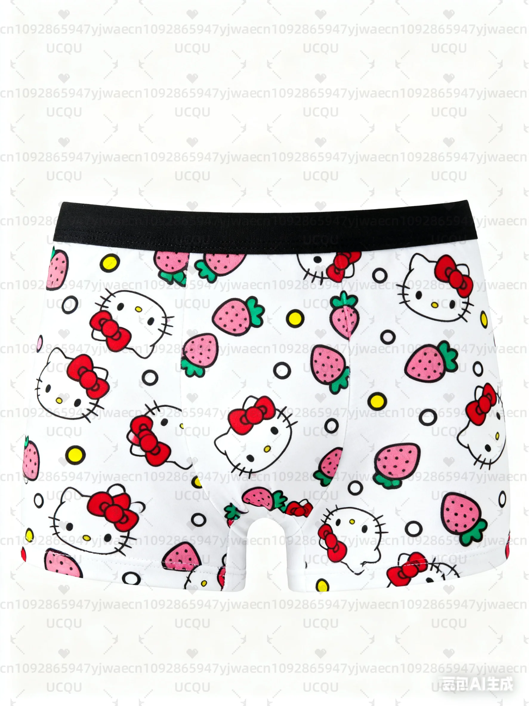 Hello Kitty Cartoon Anime Stampa Boxer sportivi da uomo Intimo sciolto e traspirante Boxer da donna