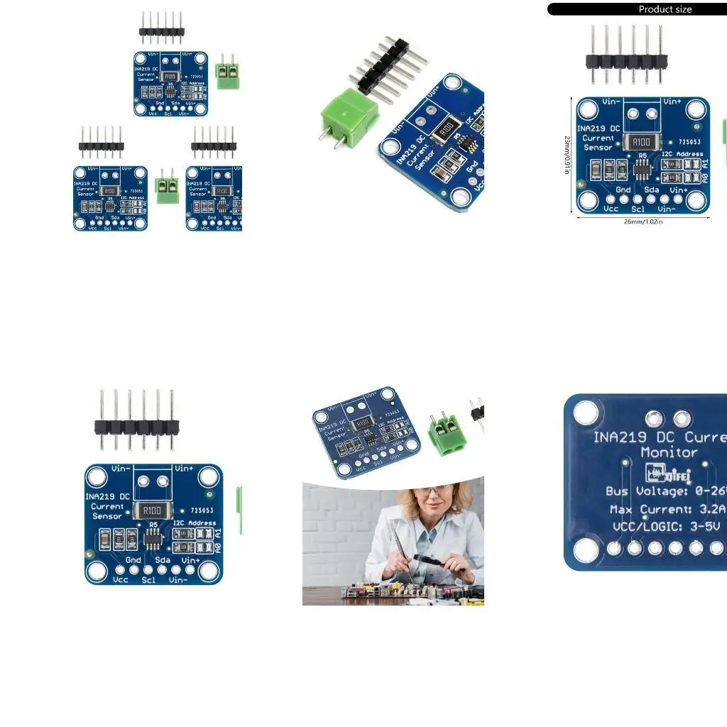 

Y1UD 3Pcs Power Monitoring Sensors Module Bidirectional Current Sensors Breakouts Module