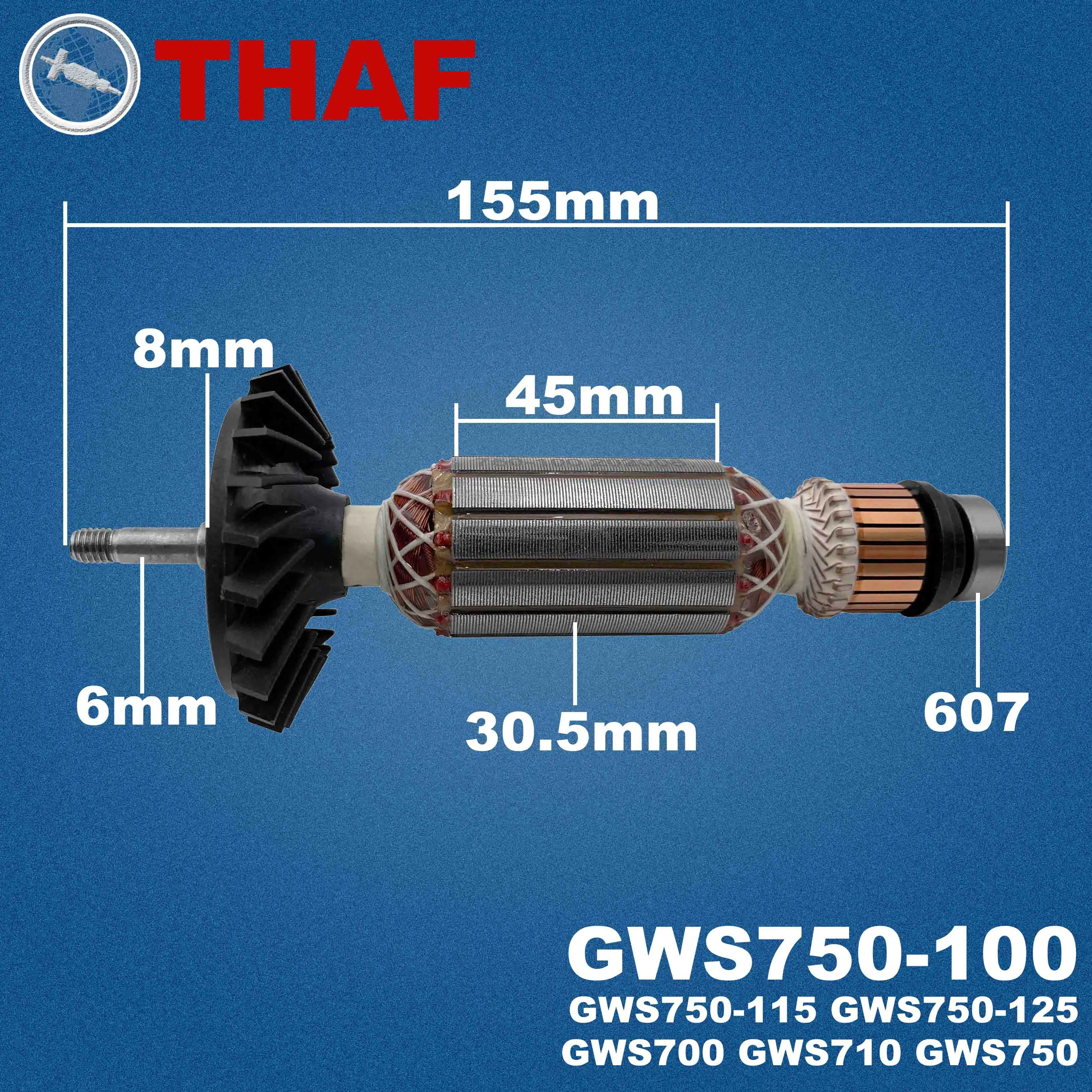 AC220V-240V Induzido substituição de BOSCH Combi Rebarbadora GWS 750-100 GWS 750-125 GWS750-100 GWS750-115 GWS750-125