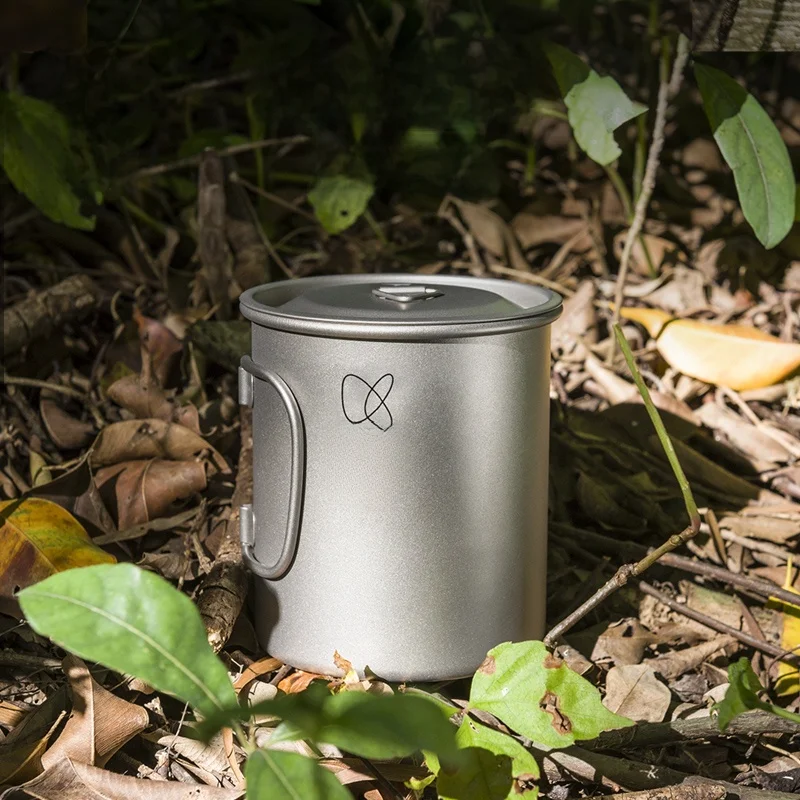 كوب تيتانيوم كيث قابل للطي خفيف الوزن للغاية كوب تيتانيوم للتخييم والمشي والسفر |   200-900 مل مع غطاء وحقيبة للاستخدام الخارجي #2
