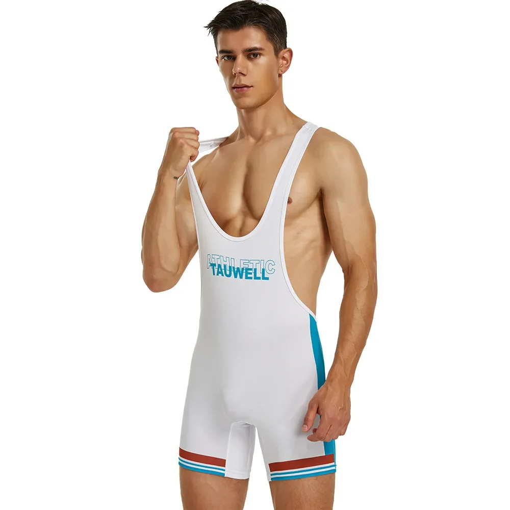 Men's Undershirts Onesie Cycling Wear Training Tight Bodysuit Wrestling Singlet Jumpsuit Body Shaper Croset Bodybuilding Leotard