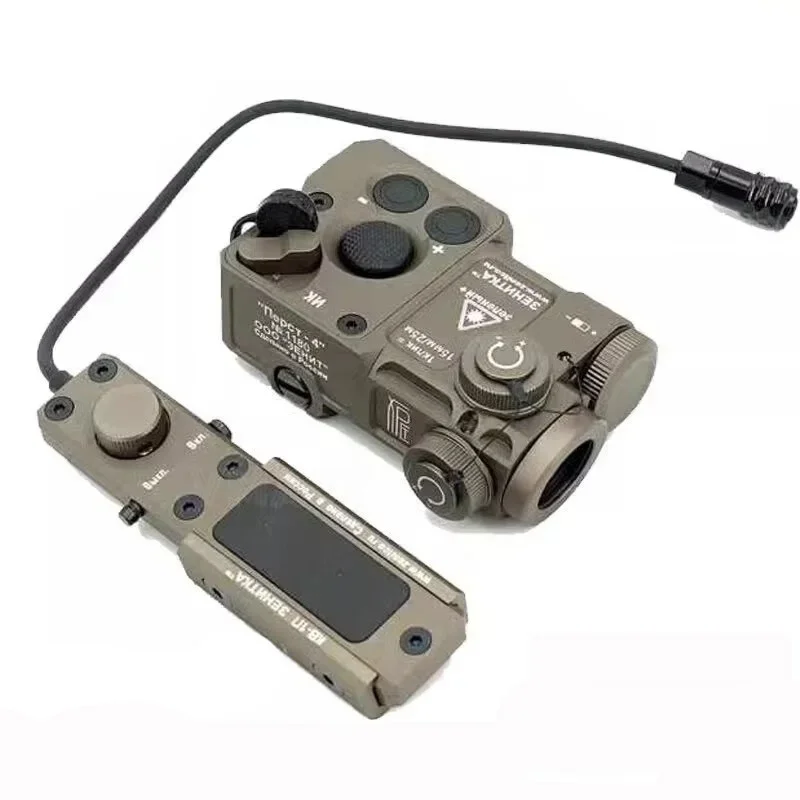 PERST-4 Metal IR Green Laser Aiming Sight Tactical Dual Output with KV-D2 Switch  Flashlight for Hunting