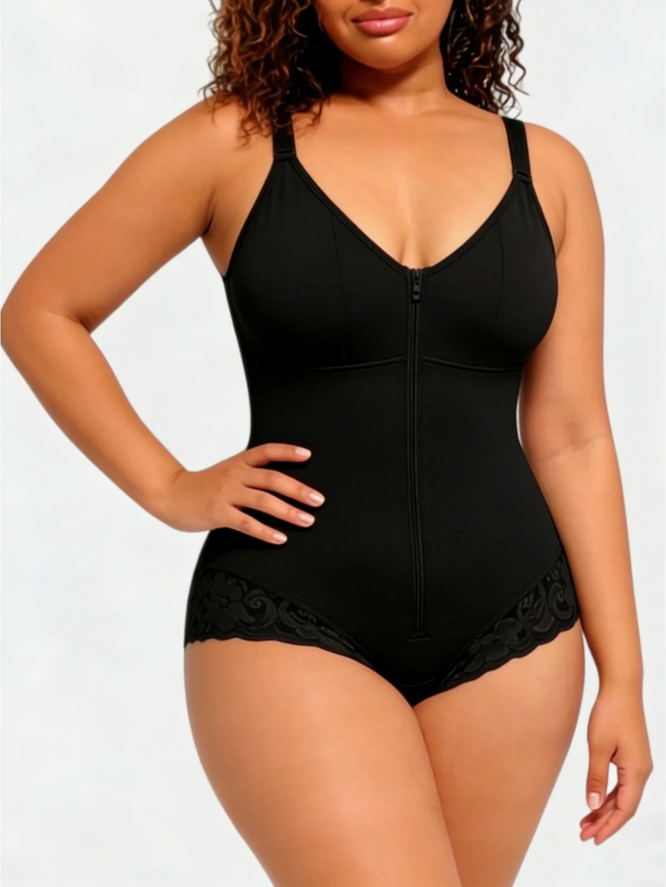 

Women's Shapewear Tummy Control Body Shaper Shorts with Zipper Bodysuit Waist Trainer Butt Lifter Tank Top for Slimming