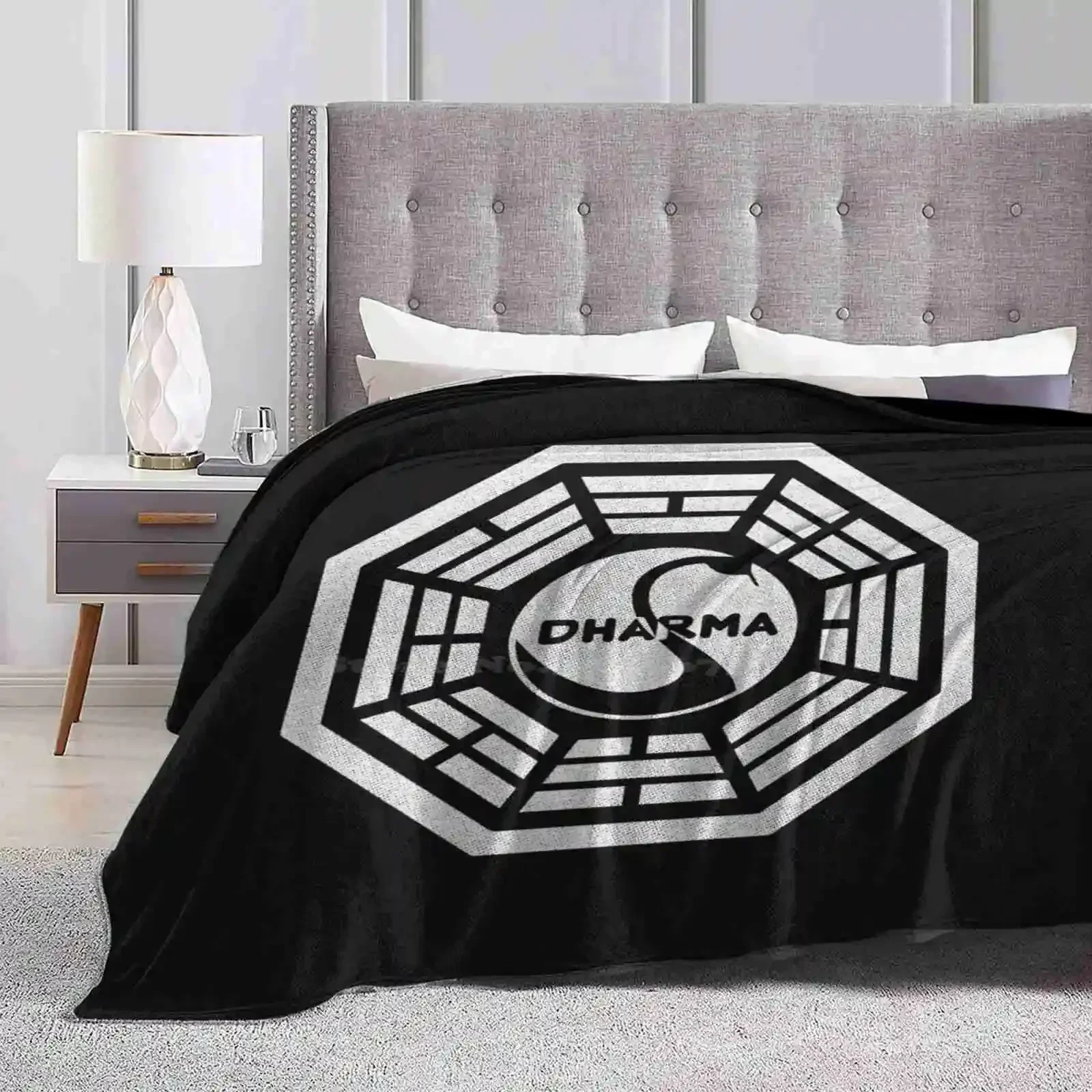 Dharma Initiative Hot Sale Printing High Qiality Warm Flannel Blanket Dharma Lost Tv Shows Oceanic Sci Fi Fanboy Jacob Grunge