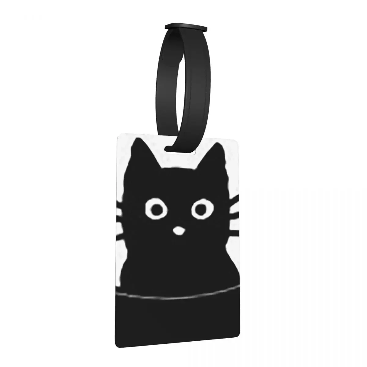 

Black Cat Fac Luggage Tags Suitcase Accessories Travel Portable Baggage Boarding Tag Label Holder ID Name Address