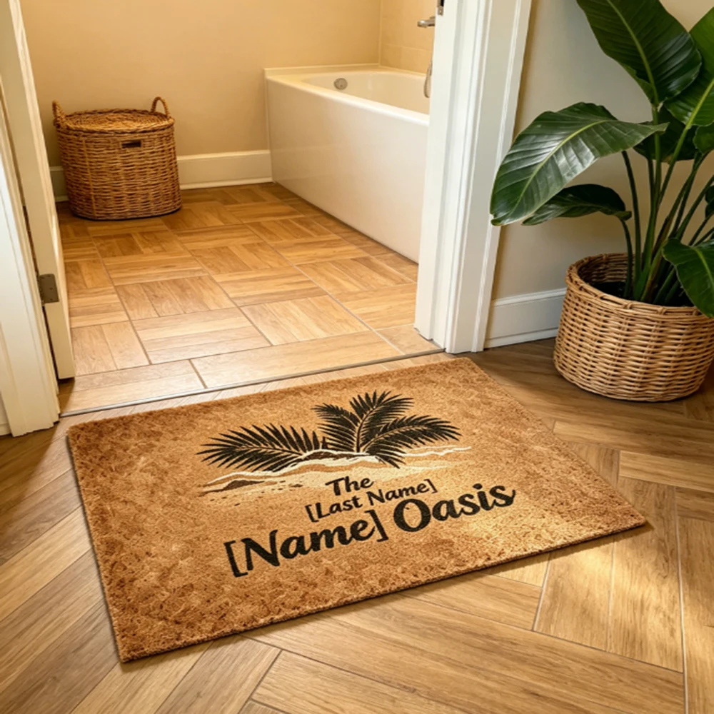 

Durable Home Entrance Mat Custom Last Name Printed Doormat Bathroom Non Slip Entryway Decor Mat Housewarming Gift