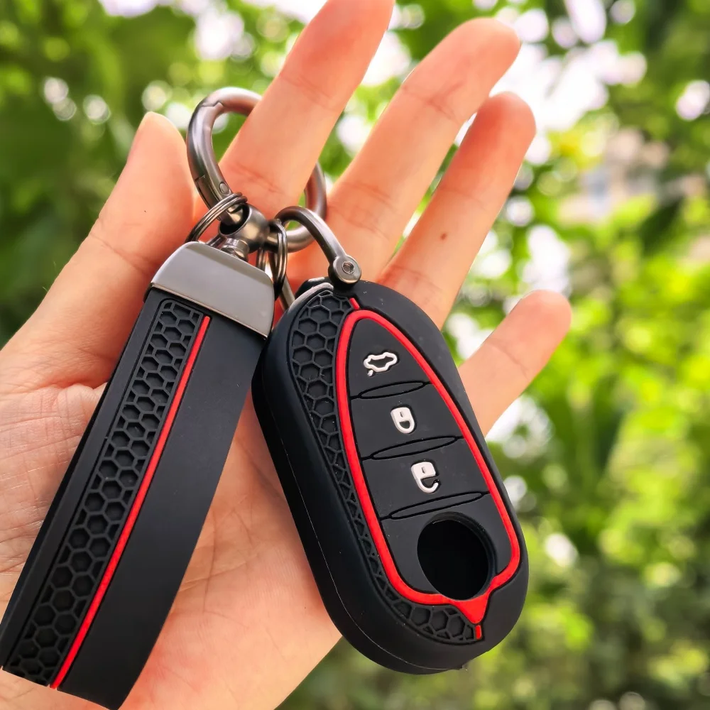 

Silicone Key Cover Holder For Alfa Romeo Giulietta Myth Junior 4C Romeo Mito Myth 159 GTO GTA Car Remote Control Car Accessories