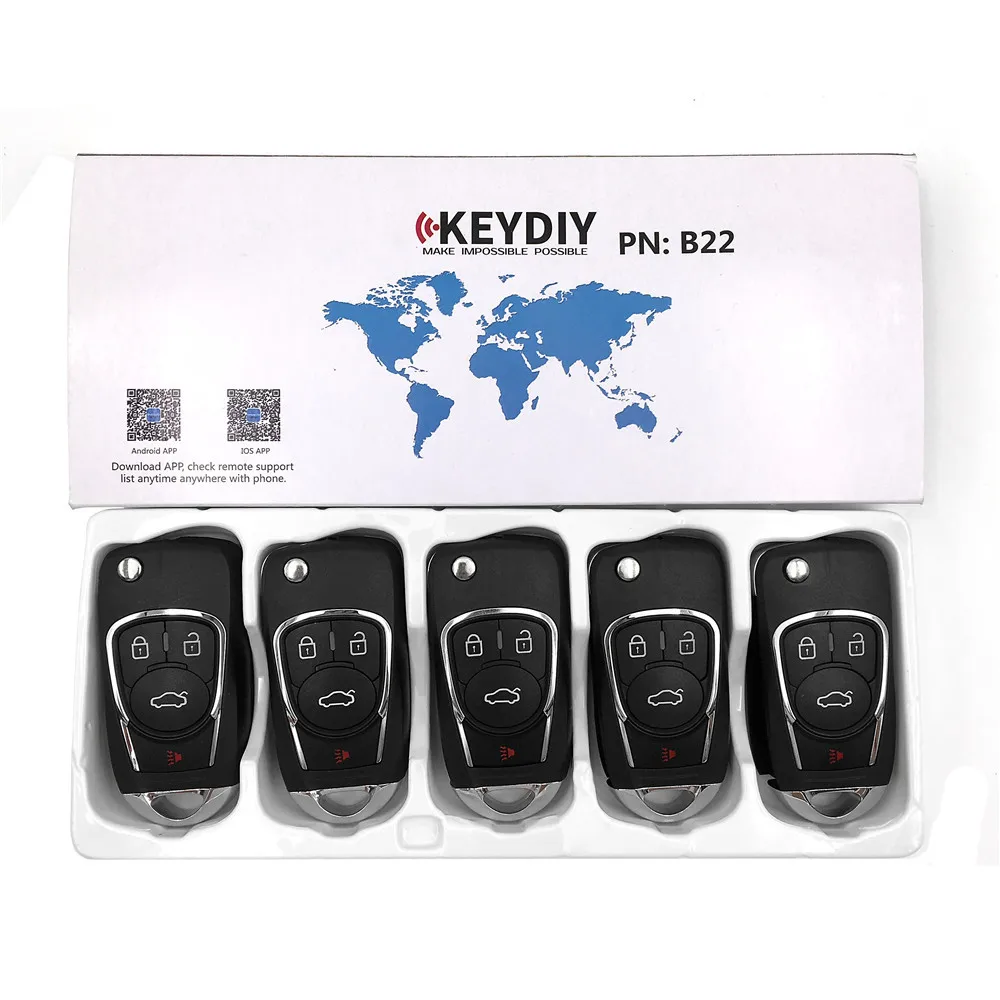 1/5 Chiếc Keydiy KD B22 B22-3 B22-4 Ban Đầu Đa Năng 3 Nút 4 Nút Điều Khiển Từ Xa Thông Minh Chìa Khóa Điều Khiển Từ Xa cho KD900 KD-x2 KD Mini