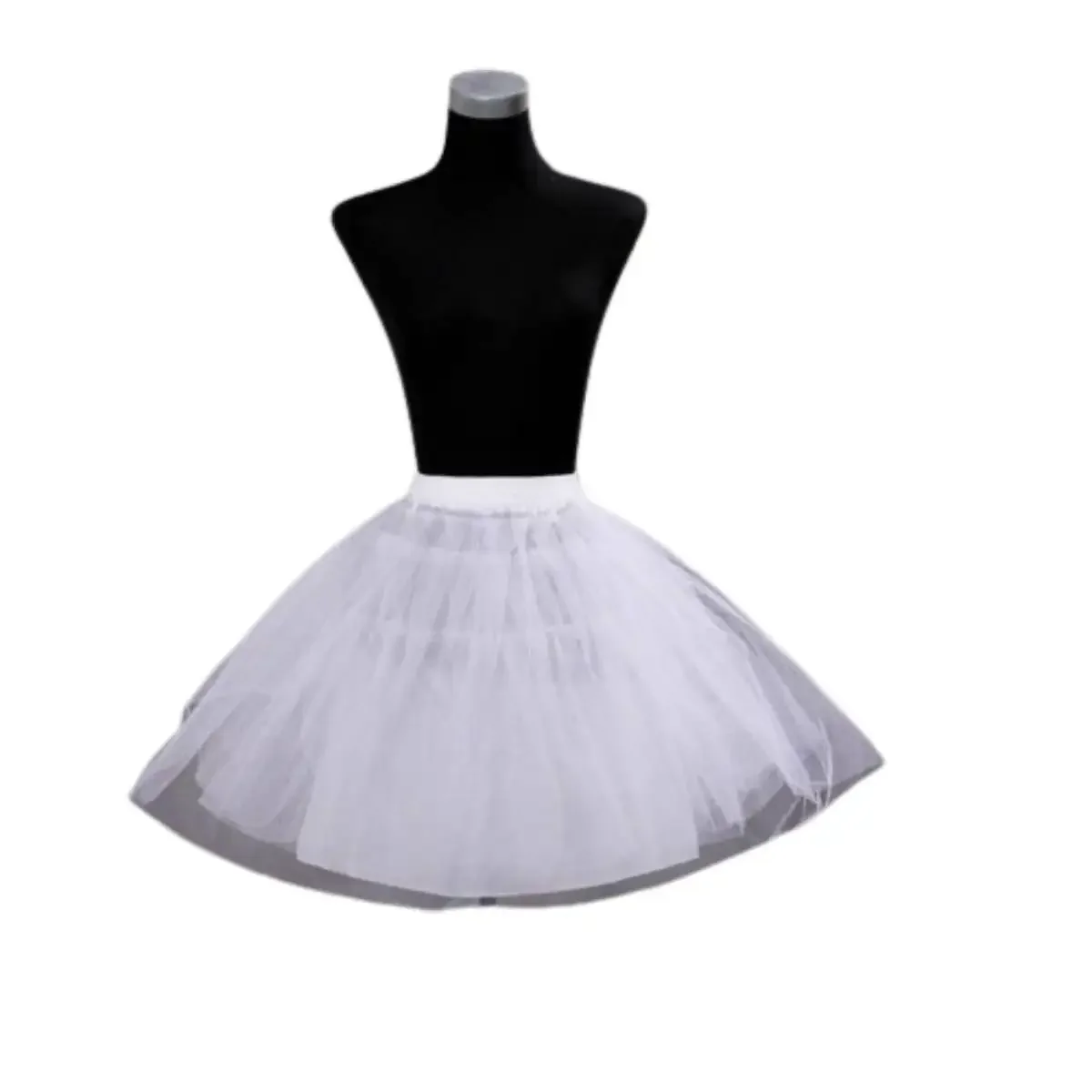 

Short White Tulle Crinoline Slip Underskirt for Wedding Dress and Prom Gown