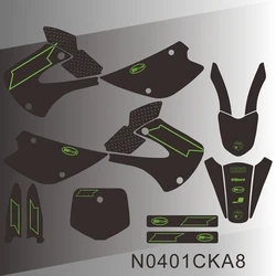 For KAWASAKI KX 85 KX85 KX100 KX 100 2001-2013 Full Graphics Decals Stickers Motorcycle Background Custom Number Name N0401CKA