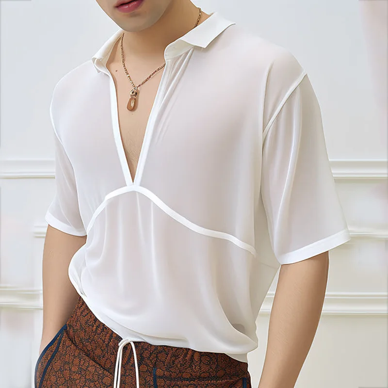 

Футболка 2025 года с короткими рукавами, индивидуальная эластичная базовая рубашка для мужчин, новая европейская и американская универсальная свободная футболка