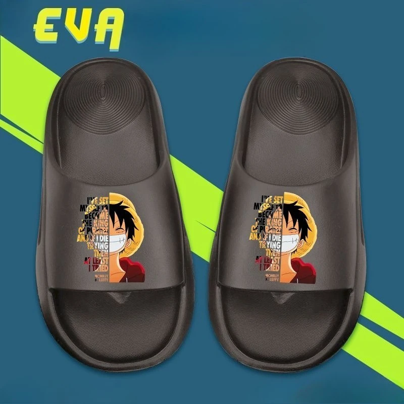 

Luminous One Piece Cute Cartoon Luffy Zoro Anime Slippers Students Going Out at Home EVA Antibacterial Anti-odor Swallows Gifts