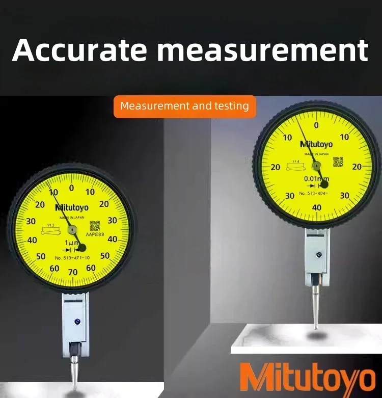 

Mitutoyo Dial Indicator Analog Lever Dial Gauge 513-404 Stable Accuracy 0.01 Range 0-0.8mm Diameter 32mm 38mm Measuring Tools