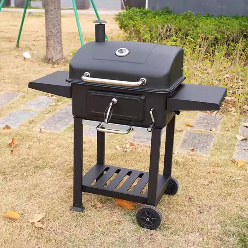 Spot Liftable American Household Outdoor Garden Grill Multifunktionaler BBQ-Grill Großer Verdickter Grill