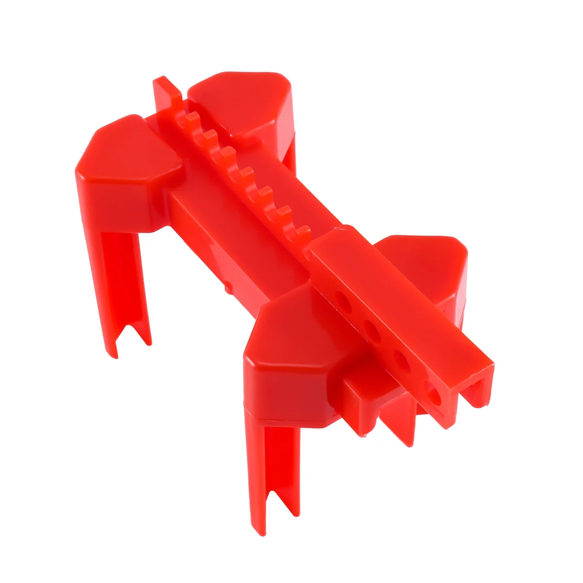 Ball Valve Locking, Adjustable Ball Valve Locking Device, Small, for 1/2Inch-2-1/2Inch Outer Pipe Diameter, Red