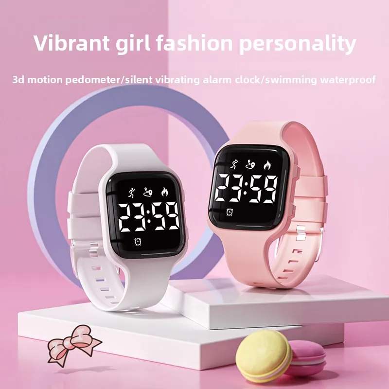 No App LED Digital Smart Watch for Women 30M Waterproof Sport Bracelet 30 Days Standby Step Counter Korean Style