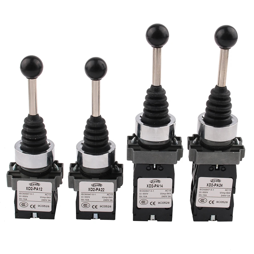 4NO 4 Position cross rocker switch XD2PA14 XD2PA24 joystick controllers 2NO 2 Position XD2PA12 XD2PA22 Latch Return Rotary Reset