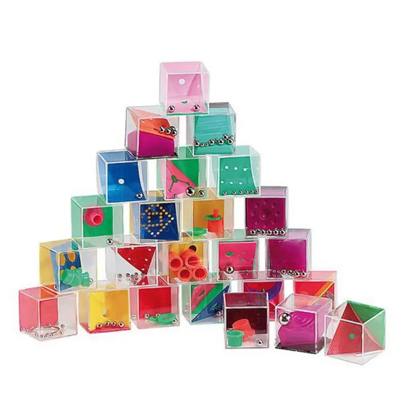 Mini Puzzle Box Maze Game Puzzle Game Box Casual Intelligence Maze Game Challenge Cube for Teen