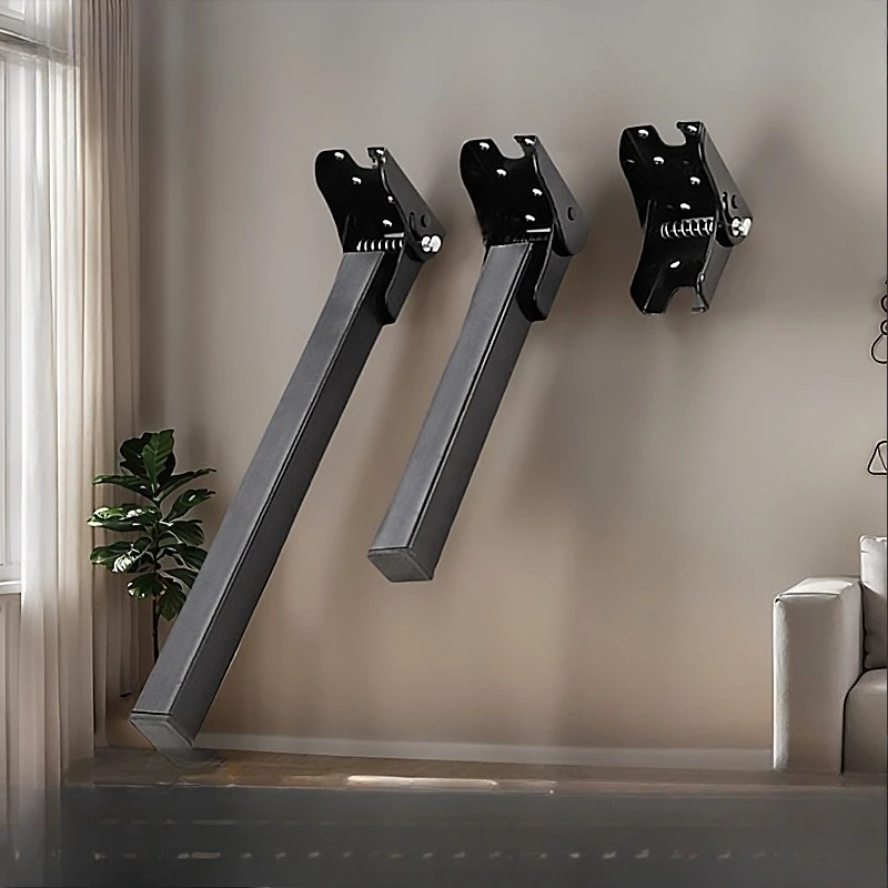 Folding Table Legs Furniture Folding Support Feet Table Legs Bracket 90 Degrees Invisible Dark Feet Metal Square Tube Feet