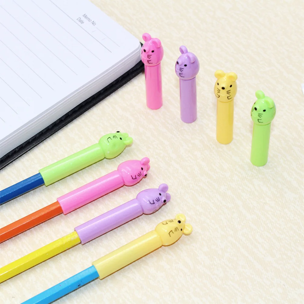 

40pcs Pencil Protector Cap Plastic Tip Cover School Supplies for Girls Canvas Drawing Tools Student Writing Aids
