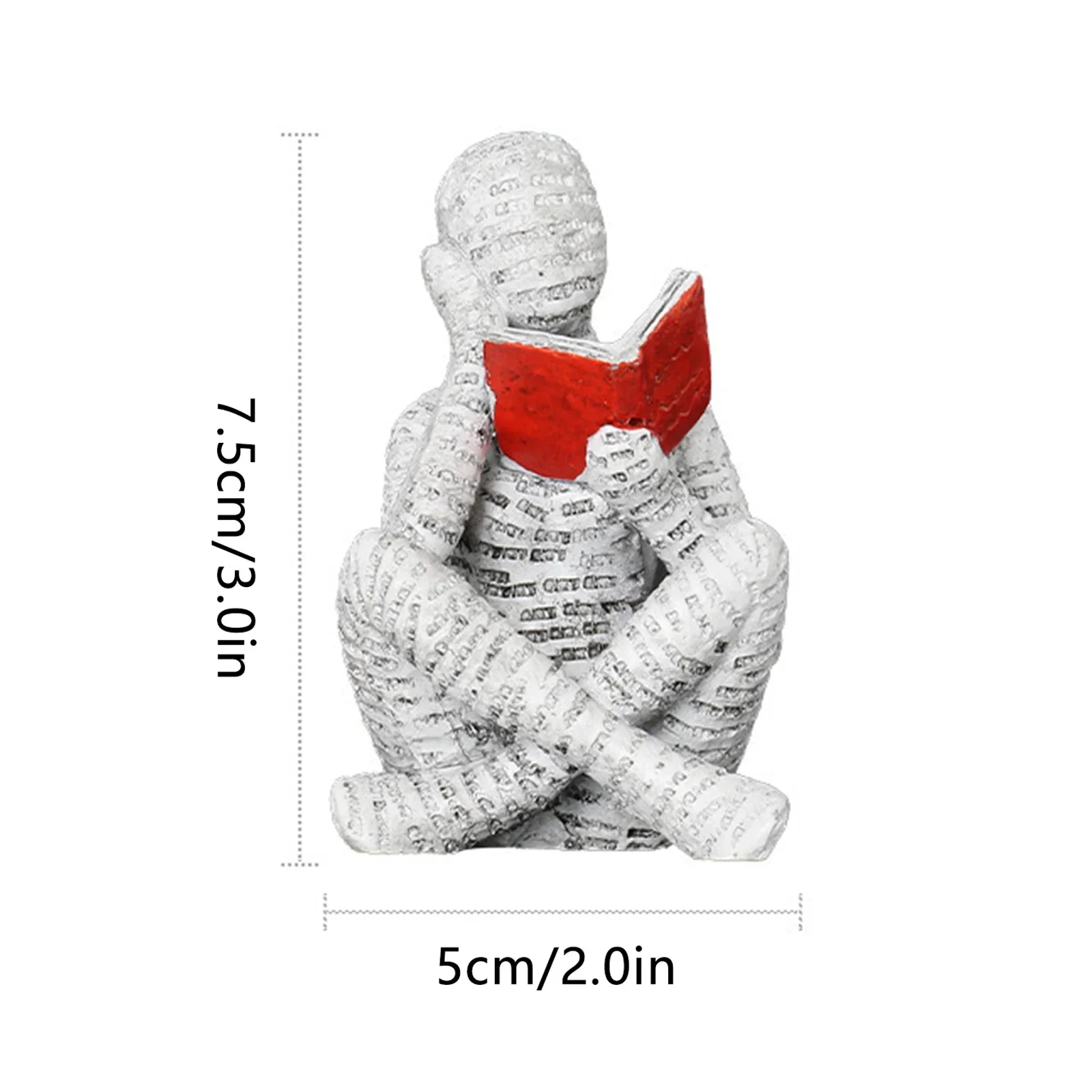 1/2PCSCreative Lesen Frauen Harz Skulptur Bein Hebe Statue Home Office Desktop Dekoration Abstrakte Kunst Handwerk Dekoration – Detail 7