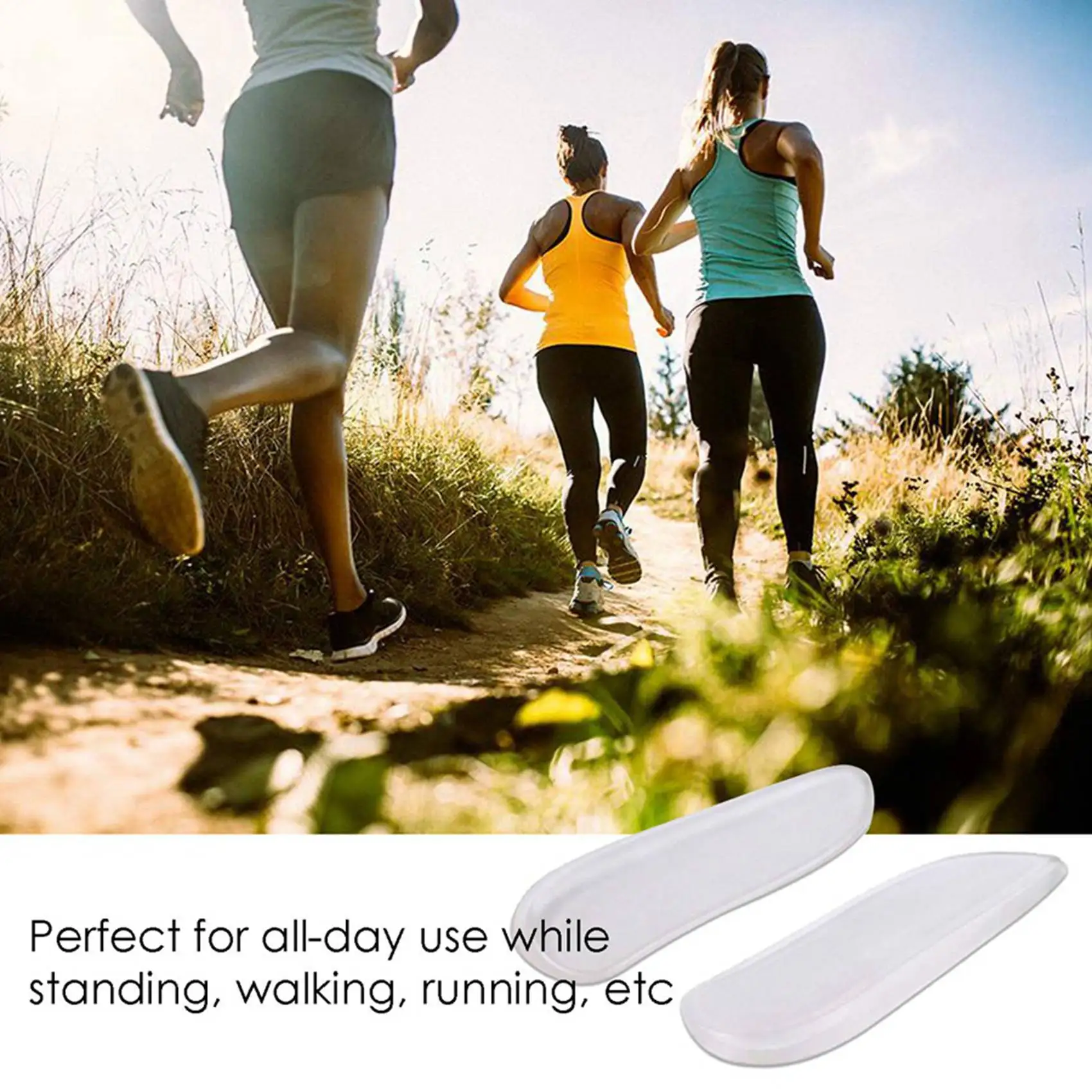 

FX-4 Pairs Medial & Lateral Heel Wedge Silicone Insoles - Corrective Adhesive Shoe Inserts