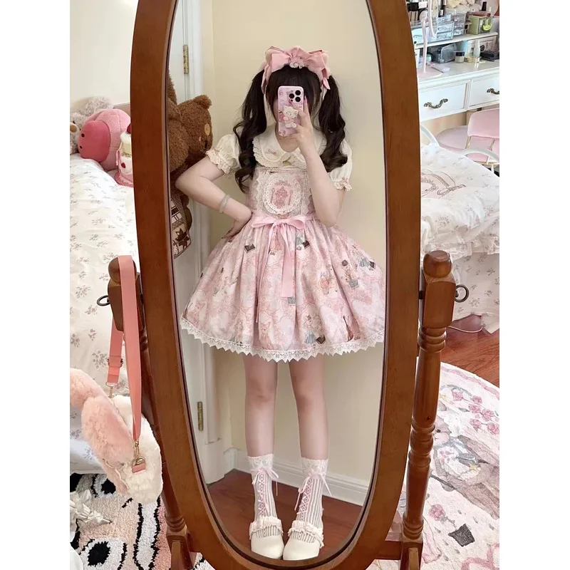 하라주쿠 일본 패션 로리타 드레스 드레스 소녀 달콤한 공주 파티 베스 티드 티 파티 학생 생일 선물 귀여운 공주