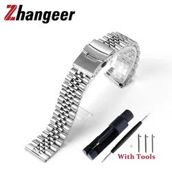 18mm 19mm 20mm 21mm 22mm 23mm 24mm Quick Release Solid Stainless Steel Watch Strap for Jubilee Watch Band Accessories with Tool
