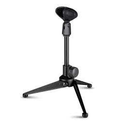 Microphone Stand Adjustable Desktop Tripod Mini Portable Table Mic Stand Holder Mic Clip Lightweight Bracket Accessories