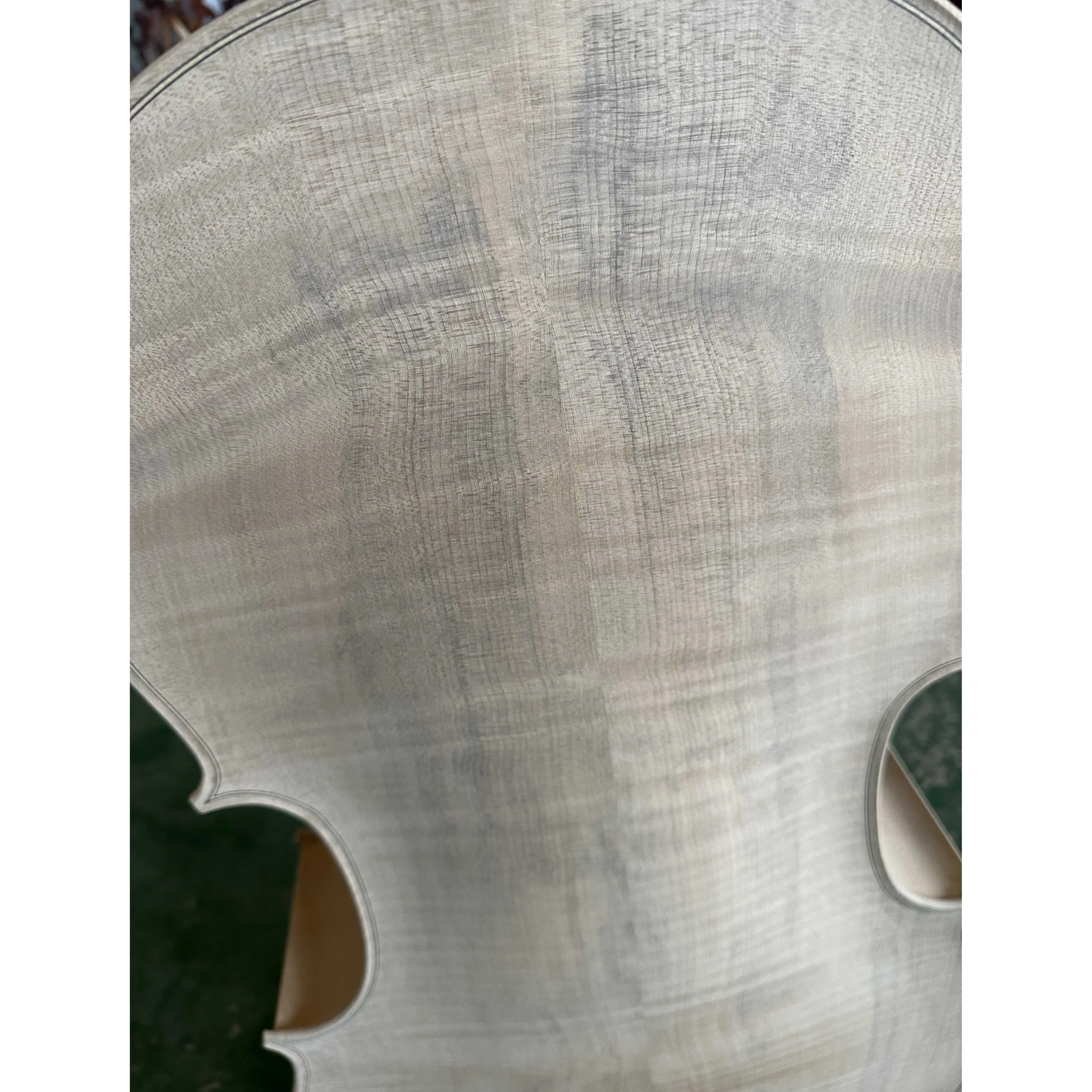 Cuerpo de violonchelo blanco, violonchelo de arce con estampado de tigre europeo, violonchelo sin terminar 4/4